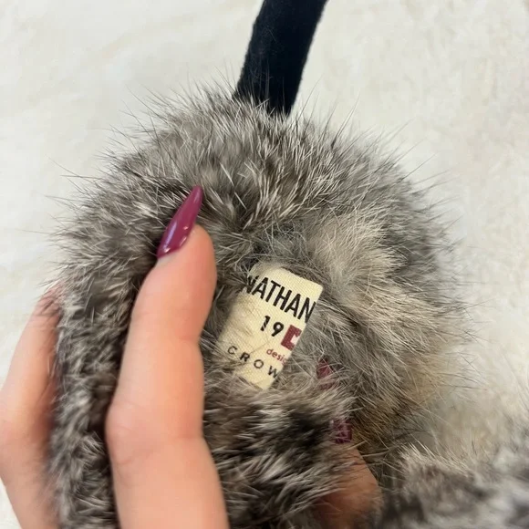 Fluffy Rabbit & Velvet Covered Earmuffs - Picture 6 of 7